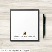 Elegant Monogram Financiële Planner Notitieblok