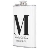 Elegant Monogram Flask - Personalized Groomsmen Gi Heupfles (Links)