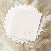 Elegant monogram floraal lijst Bruiloften en evene Folie Servetten