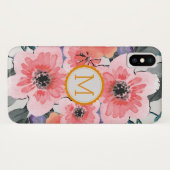 Elegant Monogram  Floral #31 Case-Mate iPhone Case (Achterkant (horizontaal))