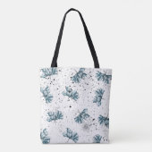 Elegant Monogram Floral Grunge Tote Bag (Achterkant)