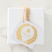Elegant Monogram Folie Favor Tags (Met doos)