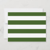 Elegant Monogram Forest Green Border Minimalist Notitiekaartje (Achterkant)