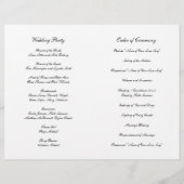 Elegant Monogram Formal Folded Wedding Program (Achterkant)