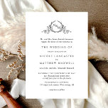 Elegant Monogram Formele bruiloft Uitnodiging<br><div class="desc">Elegant Wedding-uitnodiging met een delicaat, met de hand getekend monogram met koppels initialen. Eenvoudig, stijlvol en stijlvol design. Monogram en tekst in zwart, over een witte achtergrond. Terug in wit. Mogelijkheid om achtergrondkleur voor- en/of achteraan te wijzigen in elke kleur die u wilt door op de knop "Ontwerpgereedschap bewerken" te...</div>