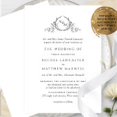 Elegant Monogram Formele bruiloft Uitnodiging