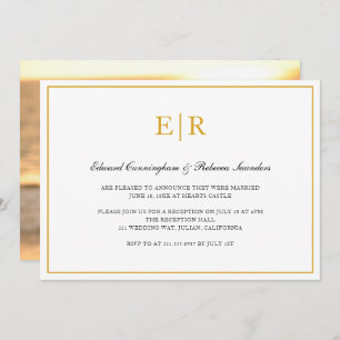 Elegant Monogram Formele Gouden Weddenschappen Ont Kaart