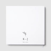 Elegant monogram foto bruiloft minimaal elegant gastenboek (Achterkant)