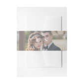 Elegant Monogram Foto Bruiloft Uitnodigingen Wikkel (Voorkant Voorbeeld)