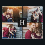 Elegant Monogram Foto Collage Puzzel<br><div class="desc">Pas het aan met uw trouwdatum,  familienaam of een tekst van uw keuze voor een mooi en uniek cadeau en een unieke wens.</div>