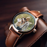 Elegant Monogram Foto Horloge<br><div class="desc">Elegant monogram en speciaal op de datum gepersonaliseerd fotoontwerp perfect voor huwelijksverjaardagen, afstuderen, Vaderdag, Kerstmis en nog veel meer!</div>