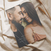 Elegant Monogram Foto minimalistisch huwelijk Kaart