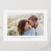 Elegant Monogram Foto Weddenschap Roos Gold Folie Uitnodiging (Achterkant)