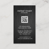 Elegant Monogram Fotografie Visitekaartje (Achterkant)