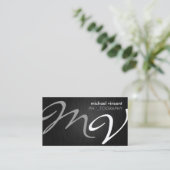 Elegant Monogram Fotografie Visitekaartje (Staand voorkant)
