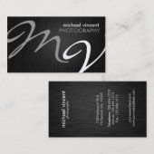 Elegant Monogram Fotografie Visitekaartje (Voorkant / Achterkant)