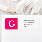 Elegant Monogram G Retouradres Label Roze (Insitu)