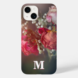 Elegant Monogram Gedroogde Bloemen Aangepaste iPho Case-Mate iPhone 14 Hoesje