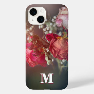 Elegant Monogram Gedroogde Bloemen Aangepaste iPho Case-Mate iPhone 14 Hoesje