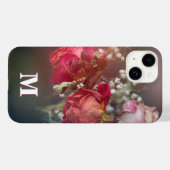 Elegant Monogram Gedroogde Bloemen Aangepaste iPho Case-Mate iPhone Case (Achterkant (horizontaal))