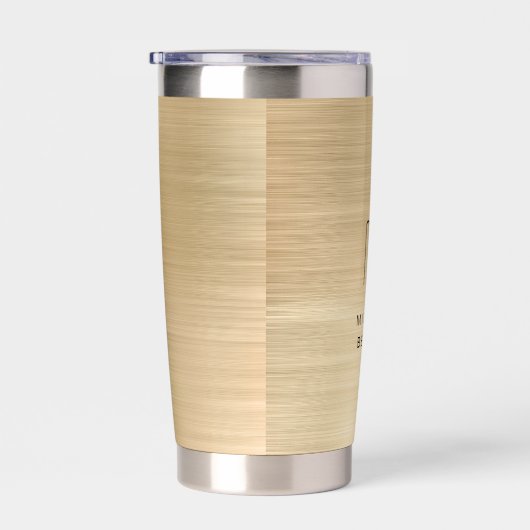 Elegant Monogram Geïsoleerde Drinkbeker (Rechts)