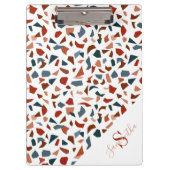 Elegant monogram geometrisch patroon klembord (Voorkant)