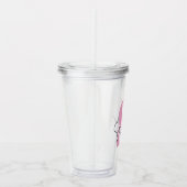 Elegant Monogram Gepersonaliseerde Acryl Tumbler Acryl Drinkbeker (Rechts)