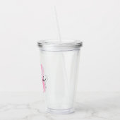 Elegant Monogram Gepersonaliseerde Acryl Tumbler Drinkbeker (Links)