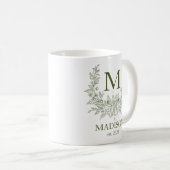 Elegant Monogram Gepersonaliseerde Koffie Mok (Voorkant rechts)