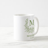 Elegant Monogram Gepersonaliseerde Koffie Mok (Voorkant rechts)