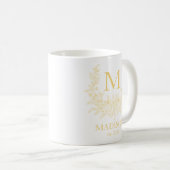 Elegant Monogram Gepersonaliseerde Koffie Mok (Voorkant rechts)