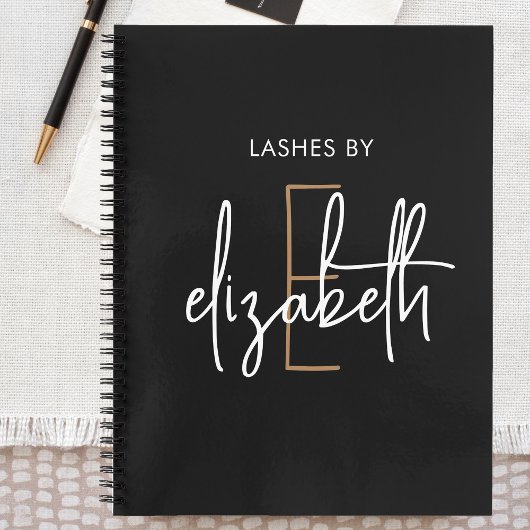 Elegant Monogram Gepersonaliseerde Schoonheidszake Notitieboek
