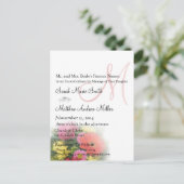 Elegant Monogram Gerber Daisies Huwelijksuitnodigi Uitnodiging Briefkaart (Staand voorkant)