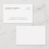 Elegant Monogram Gewoon Modern Design Luxe Trendy Visitekaartje (Voorkant / Achterkant)