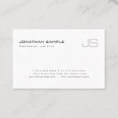 Elegant Monogram Gewoon Modern Design Luxe Trendy Visitekaartje (Voorkant)