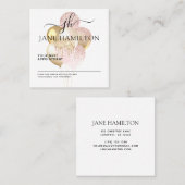 Elegant Monogram Glitter Balloons Benoemingskaart Afsprakenkaartje (Voorkant / Achterkant)