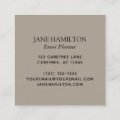 Elegant Monogram Glitter Balloons Vierkante Visitekaartje (Achterkant)