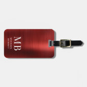 Elegant Monogram Gold Bagagelabel (Voorkant horizontaal)