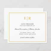 Elegant Monogram Gold Budget Weduwnaar sparen de d (Voorkant / Achterkant)