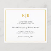 Elegant Monogram Gold Budget Weduwnaar sparen de d Flyer (Voorkant)