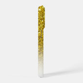 Elegant Monogram Gold Glitter Ombre Voornaam iPhone Hoesje (Rechterkant)