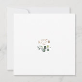 Elegant Monogram Gold Greenery Vrijgezellenfeest Kaart (Achterkant)