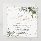 Elegant Monogram Gold Greenery Vrijgezellenfeest Kaart (Voorkant)