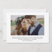 Elegant Monogram Gold Photo Wedding Bedankkaart (Achterkant)