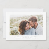 Elegant Monogram Gold Photo Wedding Kaart (Achterkant)