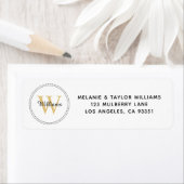 Elegant Monogram Gold Return Address Label (Insitu)
