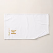 Elegant Monogram Gold Script Naam Bad Handdoek (Handdoek)