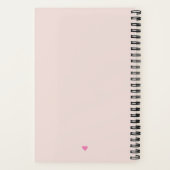 Elegant Monogram Gold Script Roze Blauwe Bloemen Notitieboek (Achterkant)