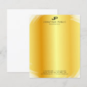 Elegant Monogram Gold Sjabloon Moderne Professiona (Voorkant / Achterkant)