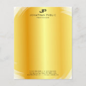 Elegant Monogram Gold Sjabloon Moderne Professiona (Voorkant)